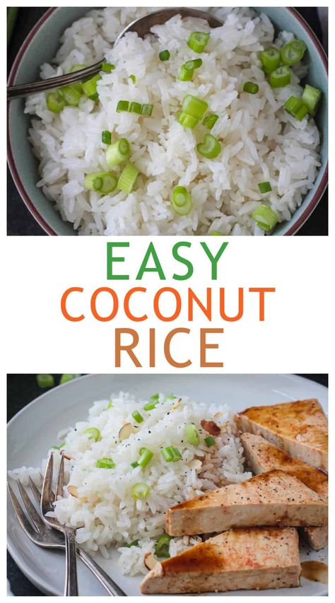 Easy Coconut Jasmine Rice Teppanyaki Fried Rice, Coconut Cream Rice, Sizzling Rice Soup, Sizzling Rice, Easy Coconut Rice, Coconut Jasmine Rice, Hibachi Fried Rice, Coconut Rice Recipe, Creamed Rice