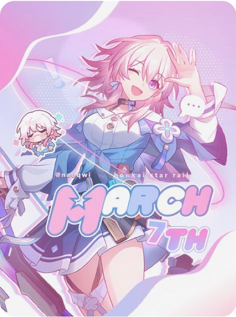 Honkai Star Rail Widget, Truk Besar, Happy March, March 7th, Star Character, A Silent Voice, March 7, Honkai Star Rail, Star Rail