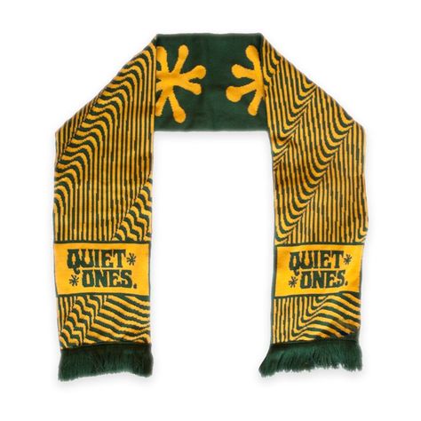 Football Scarf, Football Fashion, Scarf Design, Green And Yellow, 70s Fashion, Knit Scarf, Scarf Print, Diy Clothes, Double Sided