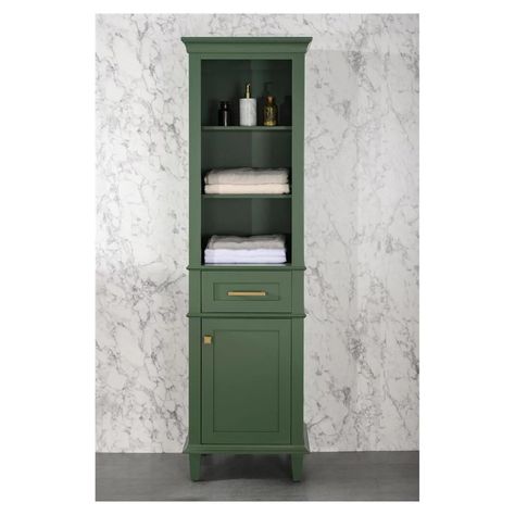 Arrives by Thu, Oct 19 Buy Legion Furniture 21" Vogue Green Linen Cabinet at Walmart.com Vogue Green, Elevated Home, Wall Mounted Bathroom Cabinets, Bathroom Linen Cabinet, Bathroom Vanity Base, Linen Cabinet, Cabinet Finishes, Green Cabinets, Vanity Base