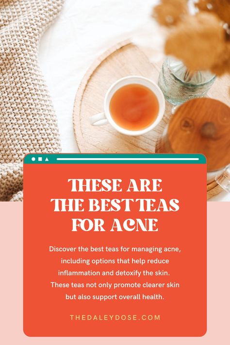 Discover the best teas for acne and tackle breakouts from the inside out. These teas are packed with anti-inflammatory properties and antioxidants that help reduce acne naturally. Say goodbye to harsh chemicals and hello to clear skin with these soothing brews. Check out our top picks for acne-fighting teas! #AcneTips #NaturalRemedies #ClearSkin Best Tea For Clear Skin, Tea For Acne Clear Skin, Teas For Acne, At Home Skin Treatments, Tea For Acne, Hormonal Acne Skincare Routine, Hormonal Acne Skincare, Skin Treatments For Acne, Hormonal Acne Diet