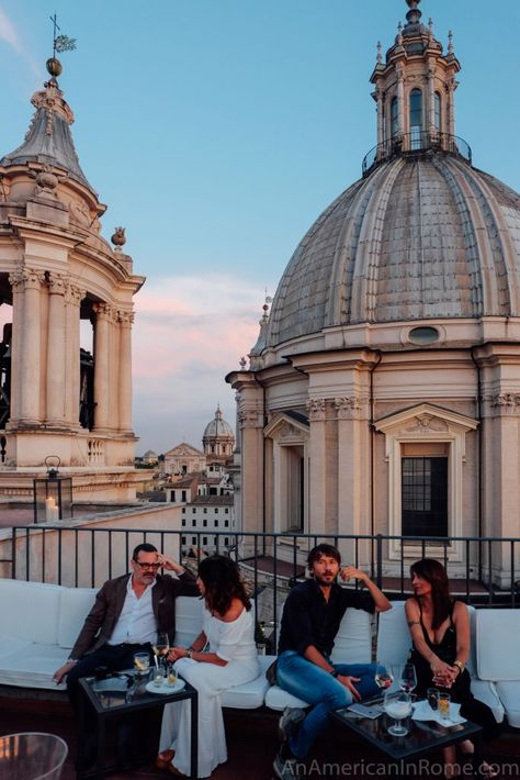 Rooftop Bar Rome, Rome Restaurants, Rome Photo, Best Rooftop Bars, Piazza Navona, Rooftop Restaurant, Rome Travel, Rooftop Bar, Dubrovnik