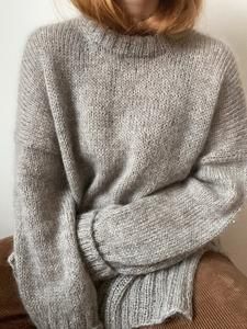 Chunky Knit Sweater Pattern, Grey Knitwear, Pull Mohair, My Favourite Things, Perfect Boyfriend, Extra Long Sleeves, Knit In The Round, Sweater Knitting Patterns, Work Tops