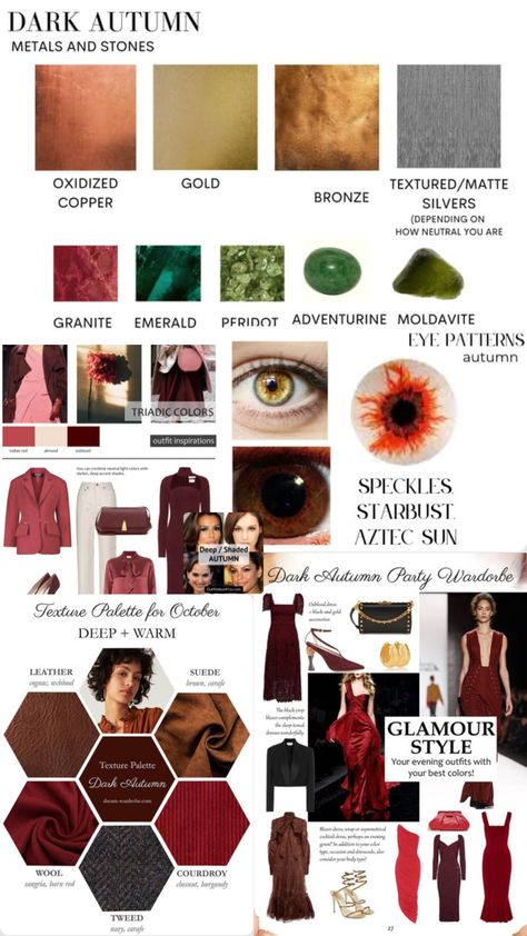 #darkautumn #deepautumn #colorseason #palette #whatseasonareyou Deep Autumn Makeup, Deep Autumn Palette, Autumn Color Palette Fashion, Deep Autumn Color Palette, Autumn Skin, Living Simple, True Autumn, Autumn Palette, Cozy Fall Decor