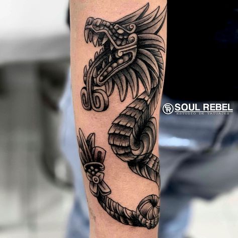 Aztec Dragon Tattoo, Trippy Tattoo Ideas, Quetzalcoatl Tattoo, Trippy Tattoo, Graphic Design Tattoos, Mayan Tattoos, Aztec Tattoos, Mexican Art Tattoos, Aztec Tattoo Designs