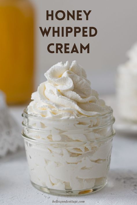 Honey Whipped Cream Frosting, Oat Milk Whipped Cream, Raw Cream Recipes, Carnivore Whipped Cream, Creamed Honey Uses, Whipped Honey Coffee, Whipped Cream Flavors, Fresh Whipped Cream Recipe, Flavored Whipped Cream Recipes