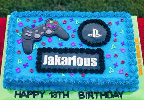 Ps4 Birthday Cake, Video Game Sheet Cake, Playstation Birthday Cake, Ps4 Cake, Gaming Cake, Pastel Gamer, Playstation Cake, Xbox Cake, Bday Stuff