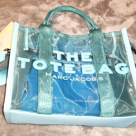 This Super Cute Marc Jacobs The Tote Bag ...Teal Mesh Medium Size Brand New With Tags Christmas Is Coming The Tote Bag Marc Jacobs, Marc Jacobs The Tote Bag, Amazon Bag, Marc Jacobs Logo, Marc Jacobs Handbag, Marc Jacobs Tote, Small Tote Bag, Woven Tote Bag, Marc Jacobs Bag