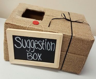 This is a suggestion box my boss asked me to do. Originally, it was a carton box used to ship items. Cafe Bookstore, Question Box, Goosebumps Books, Bookstore Cafe, Suggestion Box, My Boss, Relief Society, Carton Box, Box Ideas