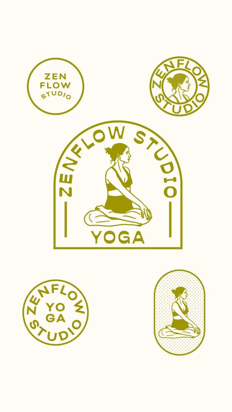 Yoga Club Design, Yoga Design Graphic, Yoga Graphic Design, Yoga Studio Branding, Yoga Studio Logo Ideas, Pilates Studio Branding, Geometric Branding, Yoga Brands, Yoga Logo Inspiration