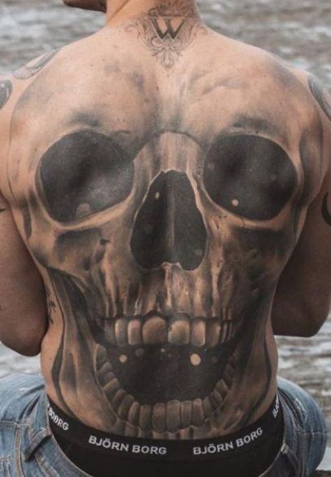 Neck Tattoo For Boys, Waist Tattoo, Tattoo Espalda, Best Neck Tattoos, Back Tats, Cowboy Tattoos, Card Tattoo Designs, Skull Sleeve Tattoos, Skull Sleeve