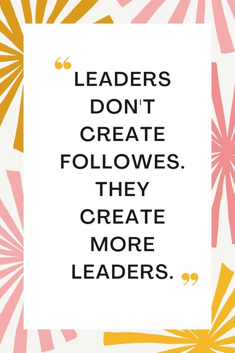 Leaders don't create followers. They create more leaders.
- Tom Peters

#thoughtninja #leadershipmatters #inspiration #mindfulness #leader #leaders #leadership Vision Board 101, Leader Logo, Tom Peters, Female Leaders, Black Leaders, Career Vision Board, Writing Therapy, Spiritual Leader, Women Leaders