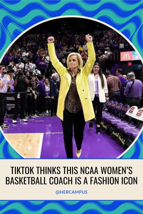 Here’s what to know about Kim Mulkey, the NCAA women’s basketball coach and former player whose outfits are going viral in TikTok videos, as viewership in college women’s sports increases. Basketball Coach Outfit Women, Coach Outfits Sports, Basketball Coach Outfit, Coaching Outfits, Kim Mulkey, Coach Outfits, Competition Outfit, Louisiana Tech, Team Associated