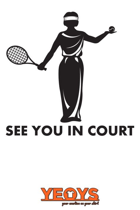 See You In Court Tennis Pun - Funny Tennis Quote (♥_♥) Funny Tennis Quote gift with hand-drawn woman in garments artwork that reads: 'See You In Court' for Trainer, Coaches And Funny Sport Quote fans. A Amazing Tennis Graphic item. (♥_♥) Comes in different colors, sizes and styles for women, men and kids (♥_♥) #see you in court #tennis #funny #memes #puns #jokes #trainer #ball #player #sports #humor #gifts #pictures #serve #sayings #recreation #racket #humor #hobby #game #funny #fan #court #cool Tennis Quotes Funny Humor, See You In Court, Tennis Humor, Courting Quotes, Gifts Pictures, Tennis Quotes Funny, Funny Sports Quotes, Tennis Graphic, Tennis Funny