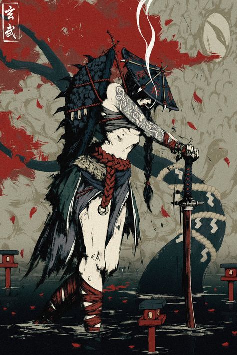 Samurai Artwork, Japon Illustration, Samurai Art, Concept Art Drawing, Anime Artwork Wallpaper, Arte Fantasy, Japan Art, Anime Artwork, Dark Fantasy Art