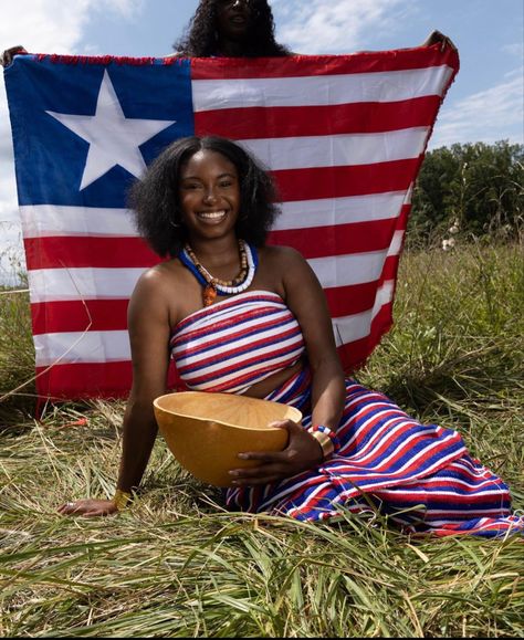 Traditional Liberian Clothing, Liberian Clothes, Liberian Culture, Africa Collage, Nina Core, Liberia Flag, Liberian Girl, Pretty Wallpaper Ipad, Glam Photoshoot