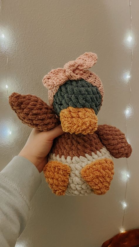 Duck Plushie, Stuffed Animal, Cozy Plushie, Crochet Animal, Della Duck, Custom Duck, Duck Stuffy, Made to Order, Duck for Easter Basket Toys Quotes, Della Duck, Duck Plushie, Plushie Crochet, Easy Crochet Animals, Confection Au Crochet, Duck Duck, Fluffy Blanket, Little Duck