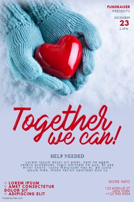 Winter Christmas Fundraising charity event template Charity Fundraising Poster, Christmas Donation Poster, Fundraising Poster Ideas, Christmas Charity Ideas, Charity Poster Design Ideas, Charity Event Ideas, Winter Fundraising Ideas, Christmas Fundraising Ideas, Charity Event Poster