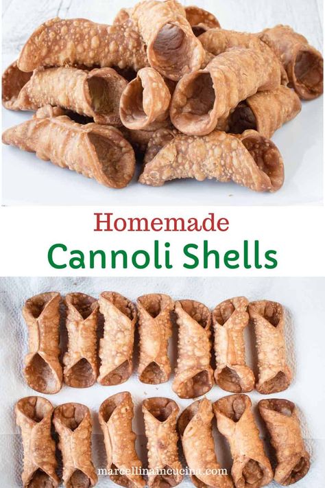 These crispy and incredibly flaky Cannoli shells are what will set your dessert apart from the rest. Learn how to make cannoli shells for the best treat ever! #CannoliShells #CannoliShellRecipe #HowToMakeCannoliShells Cannoli Dough Recipe, Dog Cannoli Recipe, Gluten Free Cannoli Shells, Best Cannoli Recipe, Lemon Meringue Pie Cannoli, Cannoli Recipe Filling Mascarpone, Homemade Cannoli Shells, Canoli Shell Recipe Easy Cannoli Shells, How To Make Cannoli Shells