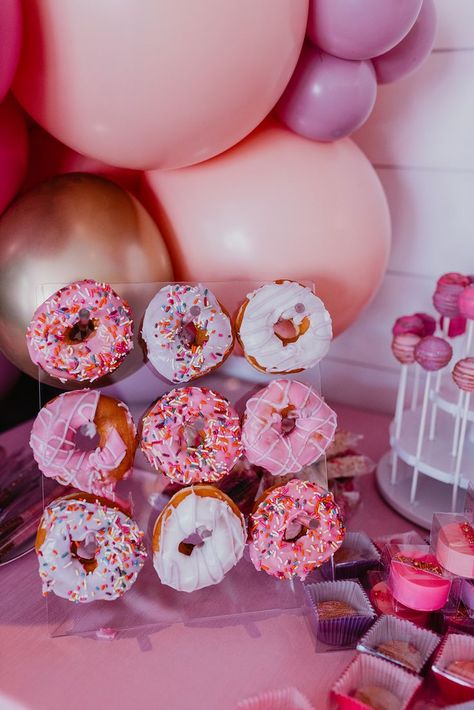 Mean Girls Party, Donut Stand, Girly Birthday Party, Donut Birthday Parties, Pink Birthday Party, 2nd Birthday Party, Pink Donuts, Donut Party, 14th Birthday