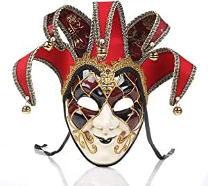 Jester Mask, Joker Mask, Masks Halloween, Venice Mask, Venetian Masquerade Masks, Metal Mask, Clown Mask, Venetian Masquerade, Mask Masquerade