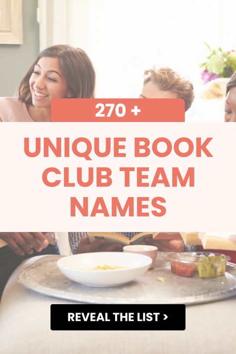 Looking for a quirky and engaging name for your book club team? You've landed at the right place! Discover 270+ unique book club team names ranging from fun to witty that will make your group stand out in any literary gathering. Whether you're diving into mysteries or spinning yarns, having a great name sets the right mood. Explore our comprehensive list packed with creativity and charm to inspire your team's identity. Click and get inspired to rename your reading crew today! Names For Book Clubs, Book Club Names For Women, Book Club Names Clever, Book Club Name Ideas, Book Club Names, Quirky Books, Reading Games, Word Nerd, Reading Rainbow