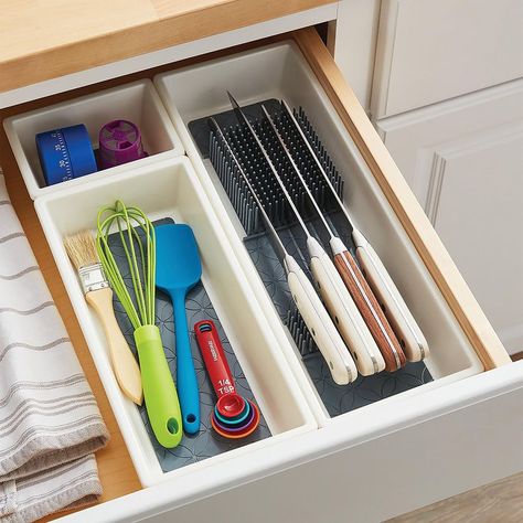 right Walmart Kitchen, Knife Organizer, Clothes Drawer Organization, Kitchen Drawer Organizers, Utensil Drawer Organization, Knife Organization, Utensil Drawer, Drawer Organization, Kitchen Storage Boxes