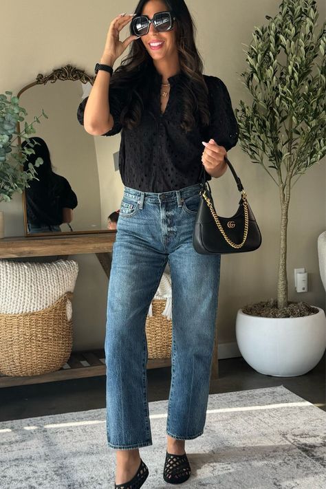 Love the barrel jean trend and these ones are just the perfect ones. Wearing a size 26. I also wear the mesh ballet flats on repeat. Amazon eyelet shirt is a small

#LTKShoeCrush#LTKOver40#LTKU
https://liketk.it/4MPti August Outfits, Eyelet Shirt, Mesh Flats, Outfits Jeans, Jeans And Flats, Flats Outfit, Jeans Cropped, Jean Trends, Cool Street Fashion