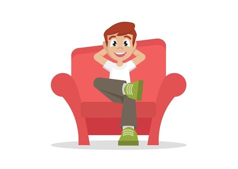 Boy relaxing at home on sofa. | Premium Vector #Freepik #vector #man-relaxing #rest #male-cartoon #relax-home Website Icons Design, Relaxing At Home, Kids Reading Books, Kids Climbing, Kids Doodles, Art Village, Kids Background, Hanuman Wallpaper, Happy Children's Day