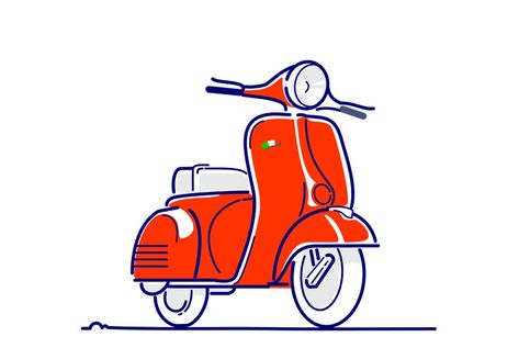 Vespa by Varun Kumar on Dribbble Vespa Doodle, Vespa Illustration, Notebook Drawing, Scooter Design, T Shirt Logo Design, 18th Birthday Cards, Shirt Logo Design, Vespa Scooters, Book Illustration