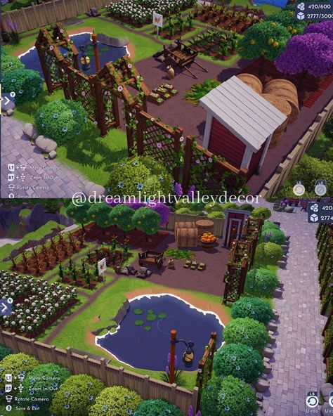 Daisy on Instagram: “My little garden/farm🪴 area 🫶🏼 ╔════════╗⁣ Preset is Peaceful by ⁣ @ellesereinart⁣ ╚════════╝⁣ ⁣ •⁣ •⁣ @disneydreamlightvalley…” Ddlv Inspiration Farm, Disney Dream Light Valley Wall E, Disney Dream Light Valley Garden, Disney Dreamlight Valley Wall E Garden, Disney Dreamlight Garden Ideas, Peaceful Medow Ddlv, Dreamlight Valley Design Ideas Garden, Ddv Garden Ideas, Garden Dreamlight Valley