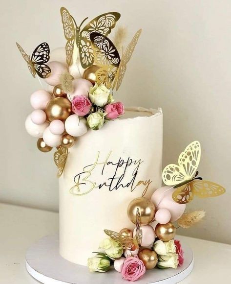 50th Birthday Cake For Women, 44 Tattoo, Birthday Cake Decorating Ideas, Beauty Cakes, 21st Birthday Cakes, Beautiful Cake Designs, Elegant Birthday Cakes, Custom Birthday Cakes, Birthday Cakes For Women