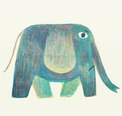 Matt Forsythe, Book Illustration Layout, Elephant Illustration, Book Folding Patterns, Childrens Books Illustrations, Chalk Drawings, Amazing Drawings, Simple Illustration, Bad Mood