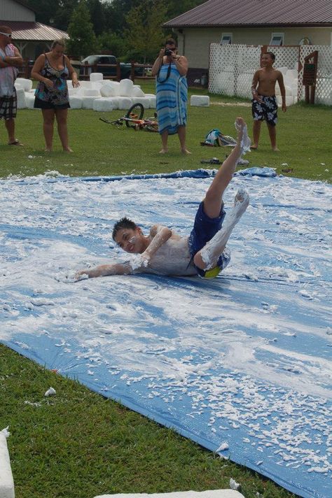 Slip and Slide! Tarp Slip N Slide, Slip N Slide, 17th Birthday Ideas, Slip And Slide, Backyard For Kids, Summer Bucket Lists, Summer Parties, Grad Parties, Summer Party