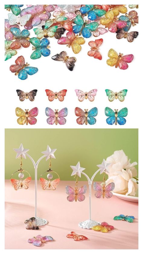 These 48pcs Butterfly Charms are perfect for jewelry making, adding a touch of elegance and whimsy to your designs. Additionally, they can be used as flat back resin cabochons to adorn hair clips, shoe decor, photo frames, crafts, scrapbooking, key chains, gift boxes, and bottles. Unleash your creativity and create stunning jewelry pieces with these versatile and enchanting charms. Photo Frame Crafts, Resin Pendants, Ocean Theme, Ocean Themes, Frame Crafts, Butterfly Charm, Ocean Animals, Resin Pendant, Stunning Jewellery