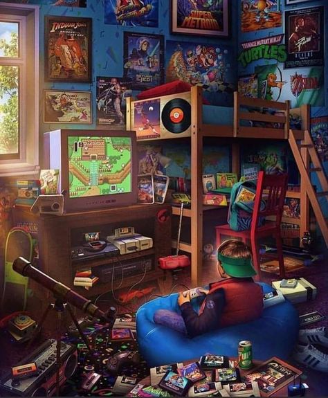 Imgur: The magic of the Internet Retro Games Wallpaper, Game Wallpaper Iphone, Retro Gaming Art, Retro Kunst, Retro Room, New Retro Wave, Retro Videos, 90s Childhood, Gamer Room