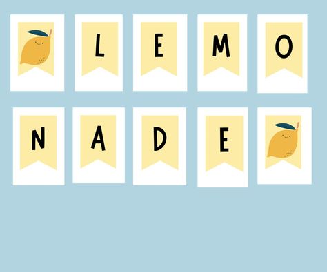 Lemonade Stand Kit With Printable Signs and Banner - Etsy Lemon Stand Ideas, Kids Lemonade Stand, Lemonade Banner, Lemon Stand, Kids Lemonade Stands, Kids Lemonade, Imaginary Play, Lemon Decor, Lemonade Recipes