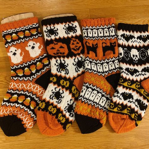 October is here! There’s still time to knit up your own spooky stocking to hang on your mantle. Who knows, maybe Jack Skellington will leave you a giant spider in it on All Hallows Eve! Updated pattern included traditionally written colorwork pattern. 🖤🧡🤍 Link is in my Bio! Colorwork Pattern, Spooky Crochet, October Is Here, Halloween Knitting, Giant Spider, All Hallows Eve, Halloween Pattern, Hallows Eve, Halloween Patterns