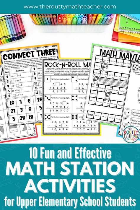 Are your math stations in need of a boost? Discover these 10 captivating small group math activities that will bring excitement and joy to your classroom! Engage your students with interactive math games, hands-on manipulatives, challenging puzzles, and innovative technology tools. Watch as your students deepen their understanding and develop a true love for math. Transform your math stations into hubs of learning and discovery today! #MathStations #EngagingMathActivities #StudentEngagement Math Stations 2nd, Math Night Activities Elementary, Interactive Math Games, Small Group Math Activities, Math Centres, Small Group Math, Math Night, Math Station, Math Activities Elementary