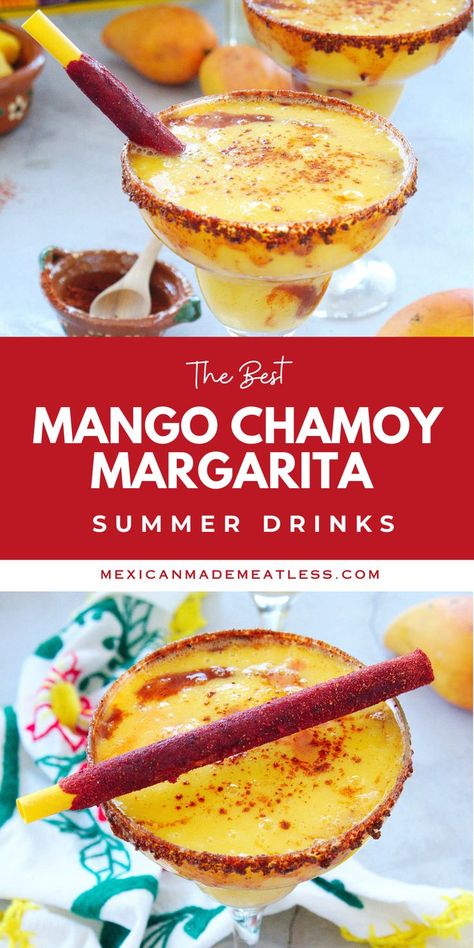 Sweet, spicy, savory this skinny mango chamoy margarita cocktail will be your favorite all summer long! Chamoy Alcohol Drinks, Mango Margarita Recipe On The Rocks, Mango Chamoy Margarita, Chamoy Drinks Cocktails, Mangonada Margarita Recipe, Chamoy Cocktail, Chamoy Margarita Recipe, Mangonada Margarita, Chamoy Margarita