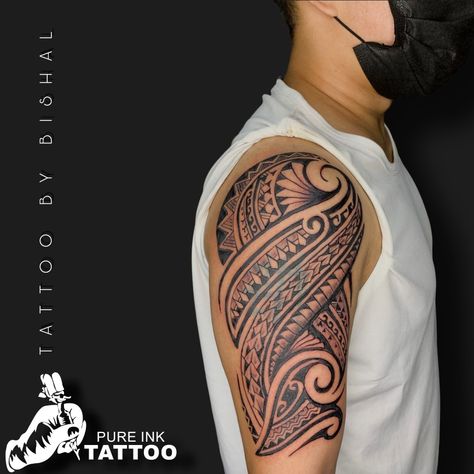 Fully customized Tattoo sleeves Sleeve Tattoos Polynesian, Half Sleeve Tattoos Polynesian, Tattoos Polynesian, Baroque Tattoo, Pure Image, Half Sleeve Tattoos, Maori Tattoo Designs, Tattoo Sleeves, Maori Tattoo