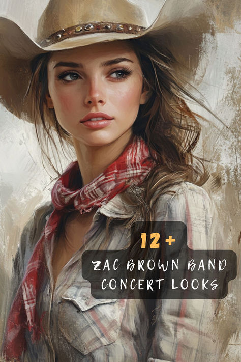 Get concert-ready with these 12 trendy outfits for a Zac Brown Band show! From denim jackets to cowboy boots, these looks will keep you chic and comfy. Click now for all the inspiration! 🎶✨👢 #ZacBrownBandConcert #CountryStyle #CasualLooks #ConcertFashionTips #MusicEventIdeas #StylishAndComfy #OutfitGoals Cowboy Chic Outfit, Band Concert Outfit, Zac Brown Band Concert, Zac Brown, Cowboy Chic, Country Vibes, Zac Brown Band, Band Outfits, Concert Fashion