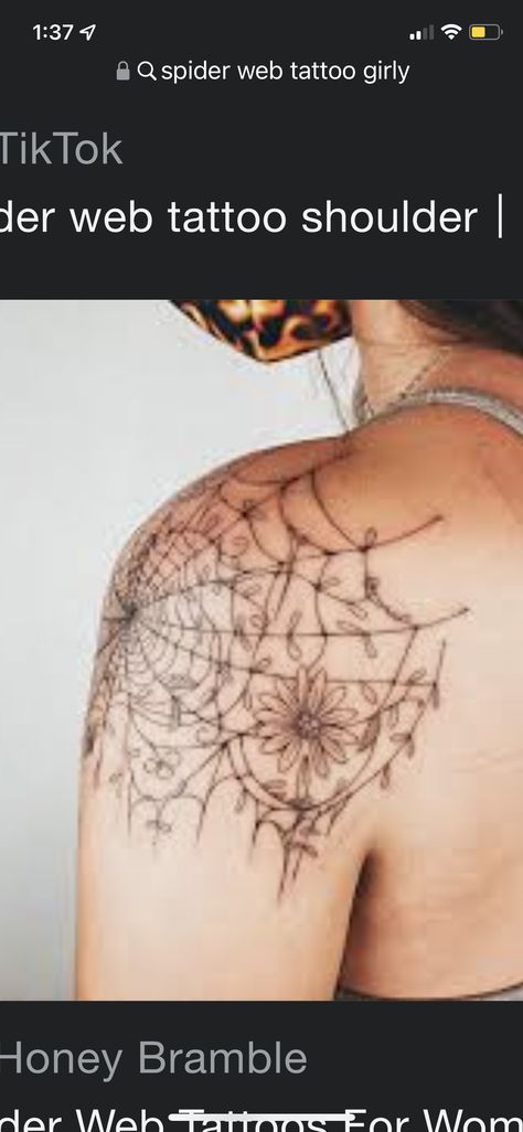 Shoulder Web Tattoo, Spider Shoulder Tattoo, Spiderweb Tattoo Shoulder, Spiderweb Shoulder Tattoo, Spider Web Tattoo, Web Tattoo, Shoulder Tattoo, Spider Web, Cute Tattoos