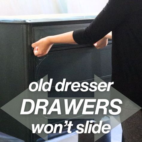 This guide will help you on getting those drawers functional and sliding smoothly again, Fix Dresser Drawers Slides, Fixing Old Dresser Drawers, How To Make Drawers Slide Easier, Deep Dresser Drawers, Diy Furniture Sliders, Dresser Drawer Slides, Drawer Repair, Wood Drawer Slides, How To Make Drawers