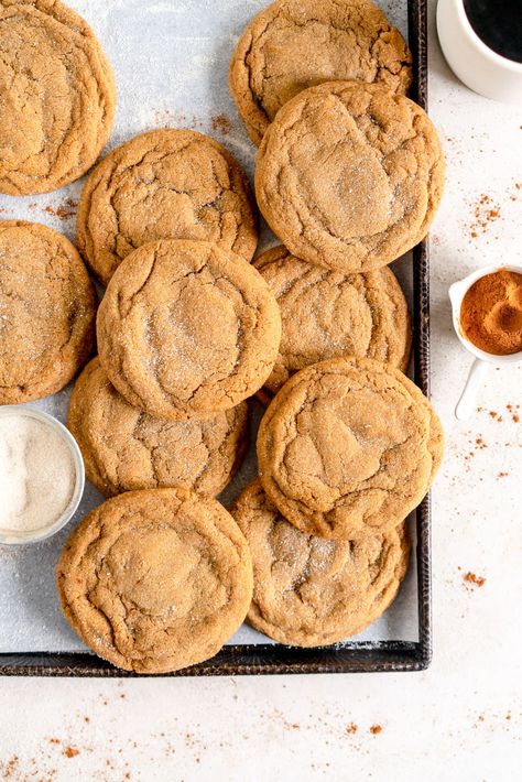 Ginger Molasses Sugar Cookies (Soft and Chewy) Cloudy Kitchen: Ginger Molasses Sugar Cookies are soft, chewy, and spicy, and rolled in a ginger sugar. They come together super quickly with no chill time. Freeze Cookie Dough, Sugar Cookies Soft, Cookies Soft And Chewy, Cloudy Kitchen, Ginger Molasses, Cookies Soft, Buttery Shortbread Cookies, Ginger Molasses Cookies, Frozen Cookie Dough