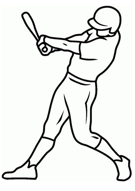 Baseball Coloring Pages, Baseball Drawings, Sports Coloring Pages, Sports Drawings, Colouring Printables, Play Baseball, 背景 シンプル, Coloring Pages Printable, Page Ideas