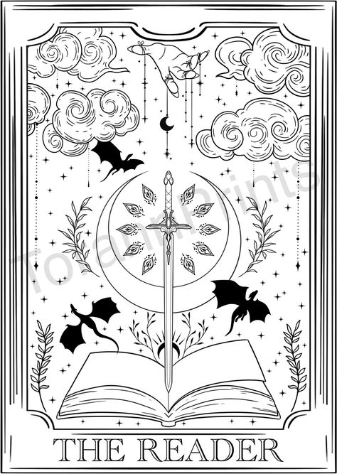 **Product Description Infuse your Kindle with the enchanting charm of our Tarot Card Style Printable Insert, celebrating the magical experience of reading. Perfect for book lovers and fantasy enthusiasts, this beautifully designed insert transforms your Kindle case into a captivating work of art. -------------------- **Features - **Magical Tarot Design Featuring a stunning tarot card style artwork that highlights the mystical magic of reading, this insert adds a touch of fantasy to your Kindle. The Reader Tarot Card Wallpaper, Book Tarot Cards, Tarot Design Illustration, Kindle Insert Printable Free, Kindle Cover Diy, Kindle Inserts Printable Free, Kindle Case Insert, Kindle Insert Printable, Kindle Case Insert Printable