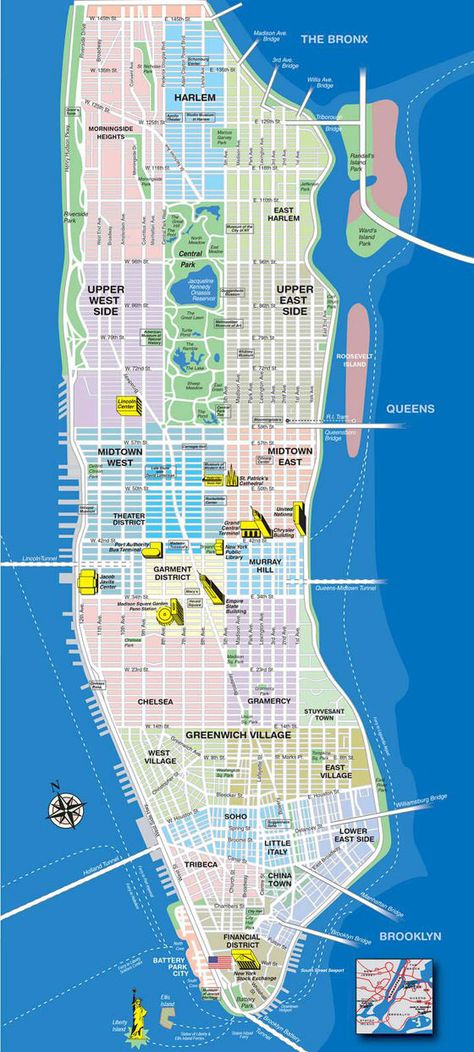 Large map of Manhattan 1 Mall Map, Map Of Manhattan, Nyc Subway Map, Manhattan Map, Nyc Map, New York City Vacation, Map Printable, New York Vacation, New York City Map