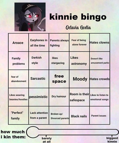 Kin Bingo Template, Shera Kinnie Bingo, Helluva Boss Characters Names, Kinnie Bingo Helluva Boss, Lucifer Kinnie Bingo, Character Bingo Kinnie, Stolas Kinnie Bingo, Jinx Kinnie Bingo, Character Kinnie Bingo