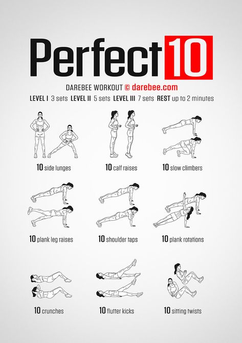 Perfect 10 Workout Bycicles Workout, Begginer Full Body Workout, Workout Begginer, Darbee Workout, Begginer Workout, Song Workout, Dryland Workout, Hourglass Workout, Calf Exercises